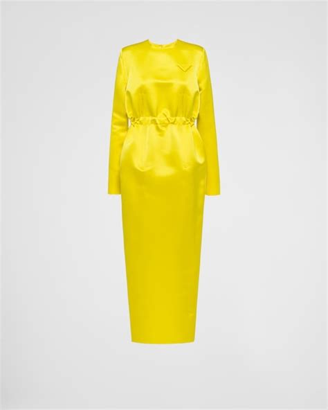 Yellow Double satin dress 